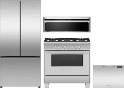 4 Piece Package Includes Refrigerator, Range, Hood And Dishwasher